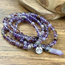 Load image into Gallery viewer, Only 1! Limited Grade AAA Super Seven Psychic Powerhouse & Ascension 108 Stretch Mala Necklace Bracelet