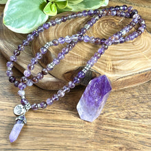 Load image into Gallery viewer, Only 1! Limited Grade AAA Super Seven Psychic Powerhouse & Ascension 108 Stretch Mala Necklace Bracelet
