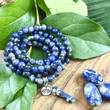 Load image into Gallery viewer, Sodalite Harmony and Truth 108 Stretch Mala Necklace Bracelet