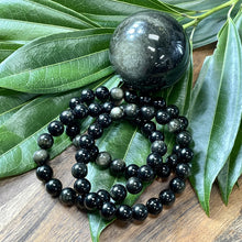 Load image into Gallery viewer, Limited Gold Sheen Obsidian Wizard Stone Energetic Shield 10mm Stretch Bracelet
