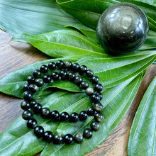 Load image into Gallery viewer, Back in Stock! Limited Gold Sheen Obsidian Wizard Stone Energetic Shield 8mm Stretch Bracelet