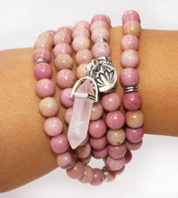 Load image into Gallery viewer, Just Restock! Only 2 Rhodonite Unconditional Love & Compassion 108 Mala Necklace Bracelet