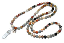 Load image into Gallery viewer, Polychrome Jasper Energetic Earth Passion 108 Mala Necklace Bracelet