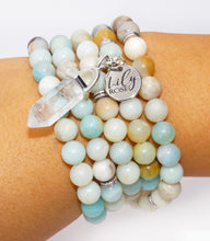 Load image into Gallery viewer, Australian Amazonite Clarity Peace 108 Stretch Mala Necklace Bracelet