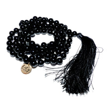 Load image into Gallery viewer, Black Onyx Spiritual Warrior Strength 108 Hand Knotted Mala Necklace Bracelet