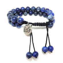 Load image into Gallery viewer, Sodalite Inspiration & Creativity Double Adjustable Wrap 8mm Bead Bracelet