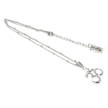 Load image into Gallery viewer, Ohm Om Enlightenment & Presence Charm Buddhism Pendant 18” White Gold Buddist Necklace