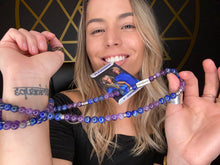 Load image into Gallery viewer, Just Restocked! Only 3! 8mm Elizabeth April Channeled Pleiadian Sacred Geometry Limited Edition Cosmic Species Stretch Mala Bracelet Necklace