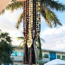 Load image into Gallery viewer, Black Onyx Spiritual Warrior Strength 108 Hand Knotted Mala Necklace Bracelet