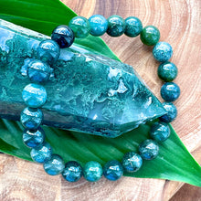 Load image into Gallery viewer, Moss Agate Mother Gaia Growth &amp; Abundance 8mm Stretch Bracelet