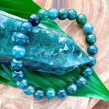 Load image into Gallery viewer, Moss Agate Mother Gaia Growth & Abundance 8mm Stretch Bracelet