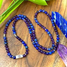 Load image into Gallery viewer, 8mm Elizabeth April Channeled Pleiadian Sacred Geometry Limited Edition Cosmic Species Stretch Mala Bracelet Necklace