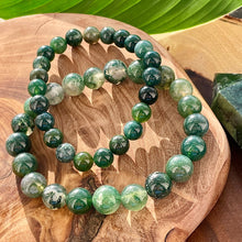 Load image into Gallery viewer, Moss Agate Mother Gaia Growth & Abundance 8mm Stretch Bracelet