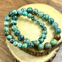 Load image into Gallery viewer, LAST 1! African Turquoise Exploration & Transformation 10mm Stretch Bracelet
