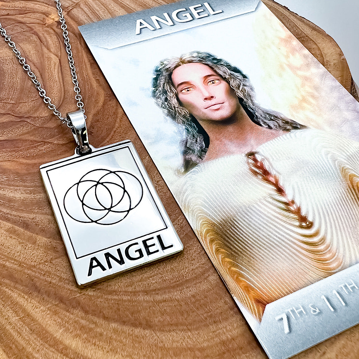 K18 Elizabeth-Angel ペンダント Just Restocked! Elizabeth April EA Angel 2 Sided Channeled