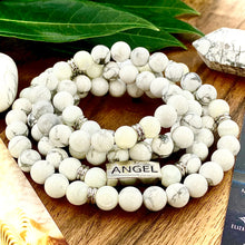 Load image into Gallery viewer, Just Restocked! Extremely Rare! 8mm Elizabeth April Channeled Angel Sacred Geometry Limited Edition Cosmic Species Stretch Mala Bracelet Necklace