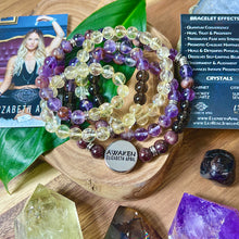 Load image into Gallery viewer, Just Restocked! 3 left! 8mm Elizabeth April Quantum Convergence No Fear AWAKEN Limited Edition Stretch 108 Mala Bracelet Necklace