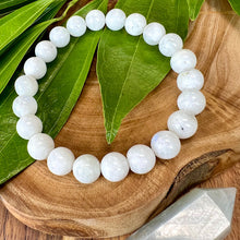 Load image into Gallery viewer, Rainbow Moonstone Miracles & Universal Energy Premium Collection 10mm Stretch Bracelet