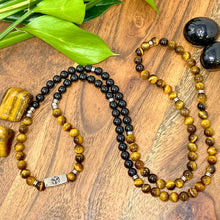 Load image into Gallery viewer, 8mm Elizabeth April Channeled Anunnaki Sacred Geometry Limited Edition Cosmic Species Stretch Mala Bracelet Necklace