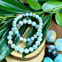 Load image into Gallery viewer, Australian Amazonite Clarity Peace 10mm Stretch Bracelet