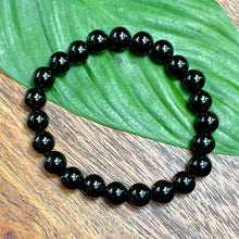 Load image into Gallery viewer, Black Onyx Spiritual Warrior Strength 8mm Stretch Bracelet