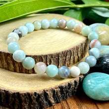 Load image into Gallery viewer, Australian Amazonite Clarity Peace 8mm Stretch Bracelet