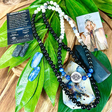 Load image into Gallery viewer, 8mm Elizabeth April New Earth Spiritual AWAKEN Limited Edition Stretch Mala Bracelet Necklace