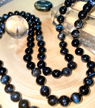 Load image into Gallery viewer, Limited Edition Hawk Eye 108 Hand Knotted Mala Necklace Bracelet