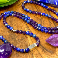 Load image into Gallery viewer, Just Restocked! Only 3! 8mm Elizabeth April Channeled Pleiadian Sacred Geometry Limited Edition Cosmic Species Stretch Mala Bracelet Necklace