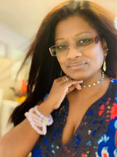 Load image into Gallery viewer, Minimalist Amazonite 6mm Beaded Rosary Chain Wire Wrapped Choker 12" + 2" Gold Necklace