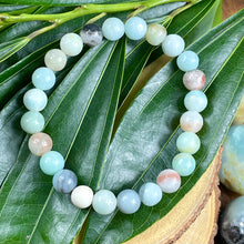 Load image into Gallery viewer, Australian Amazonite Clarity Peace 8mm Stretch Bracelet
