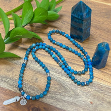 Load image into Gallery viewer, Limited Edition & Super Rare! Only 2 in stock! Blue Apatite Manifestation & Motivation 108 Mala Necklace Bracelet
