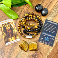 Load image into Gallery viewer, 8mm Elizabeth April Channeled Anunnaki Sacred Geometry Limited Edition Cosmic Species Stretch Mala Bracelet Necklace