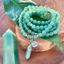 Load image into Gallery viewer, Restocked! Only 2! Green Aventurine Wealth & Abundance 108 Mala Necklace Bracelet