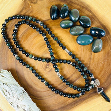 Load image into Gallery viewer, Rainbow Obsidian Discovery & Healing 108 Mala Necklace Bracelet