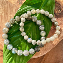 Load image into Gallery viewer, Labradorite Limited New Moon Power Protector Shaman Stone 10mm Stretch Bracelet