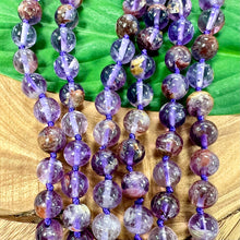Load image into Gallery viewer, Last 1! Limited Grade AAA Super Seven Psychic Powerhouse & Ascension 108 Hand Knotted Mala with Point Charm Pendant Necklace