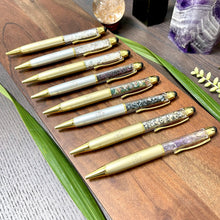 Load image into Gallery viewer, Hand Filled Crystal Gemstone Pen for High Vibrational Energy Writing Collection by Maddox