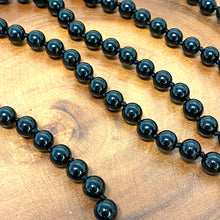 Load image into Gallery viewer, Black Onyx Spiritual Warrior Strength 108 Hand Knotted Mala with Point Charm Pendant Necklace