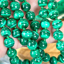 Load image into Gallery viewer, Malachite Heart Activation & Universal Flow Limited Premium Collection 108 Hand Knotted Mala with Point Charm Pendant Necklace