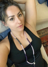 Load image into Gallery viewer, Limited Edition Triple Power Labradorite, Amethyst, Rose Quartz 108 Mala Necklace Bracelet