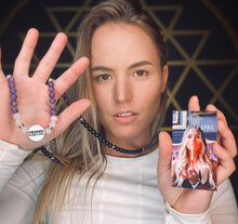Load image into Gallery viewer, 8mm Elizabeth April AWAKEN Protection & Activation Limited Edition Stretch Mala Bracelet Necklace