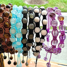 Load image into Gallery viewer, NEW! Super Seven Psychic New Earth Frequency &amp; Divine Purpose Woven Inner Strength Collection Nylon Braided Adjustable 6mm Bead Bracelet