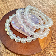 Load image into Gallery viewer, NEW! 🪽 Angel Aura Rose Quartz Love &amp; Light Worker Imprint Blockage Removal &amp; Alchemically Bond 8mm Stretch Bracelet