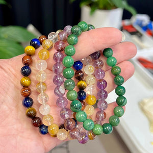 Nephrite Jade Radiate Happiness, Boost Metabolism & Immunity 8mm Stretch Bracelet