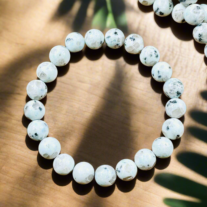 Kiwi Jasper Heart of the Earth Tranquility 10mm Stretch Bracelet