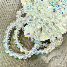 Load image into Gallery viewer, NEW! 🪽 Angel Aura Clear Quartz Light Worker Imprint Blockage Removal &amp; Alchemically Bond 8mm Stretch Bracelet