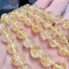 Load image into Gallery viewer, Extremely Limited! Brazilian Citrine Grade AAA+ Pure Positive Energy, Abundance &amp; Wealth 108 Hand Knotted Mala with Point Charm Pendant Necklace