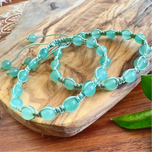 Load image into Gallery viewer, NEW! Green Aventurine Wealth, Abundance &amp; Heart Health Woven Inner Strength Collection Nylon Braided Adjustable 6mm Bead Bracelet