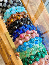 Load image into Gallery viewer, NEW! Green Aventurine Wealth, Abundance &amp; Heart Health Woven Inner Strength Collection Nylon Braided Adjustable 6mm Bead Bracelet